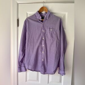 Todd Snyder lavender cotton button down shirt size large